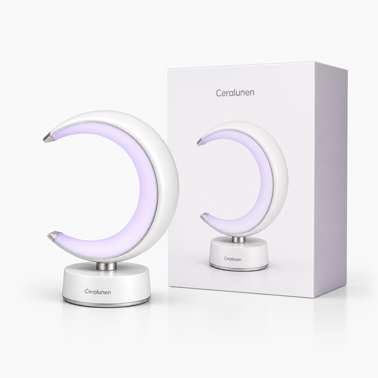 Ceralunen™ LunaArc Crescent Table Lamp Set