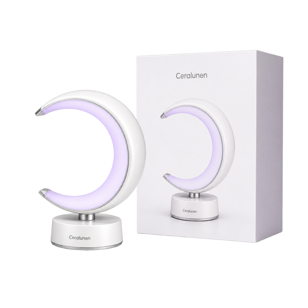 Ceralunen™ LunaArc Crescent Table Lamp Set