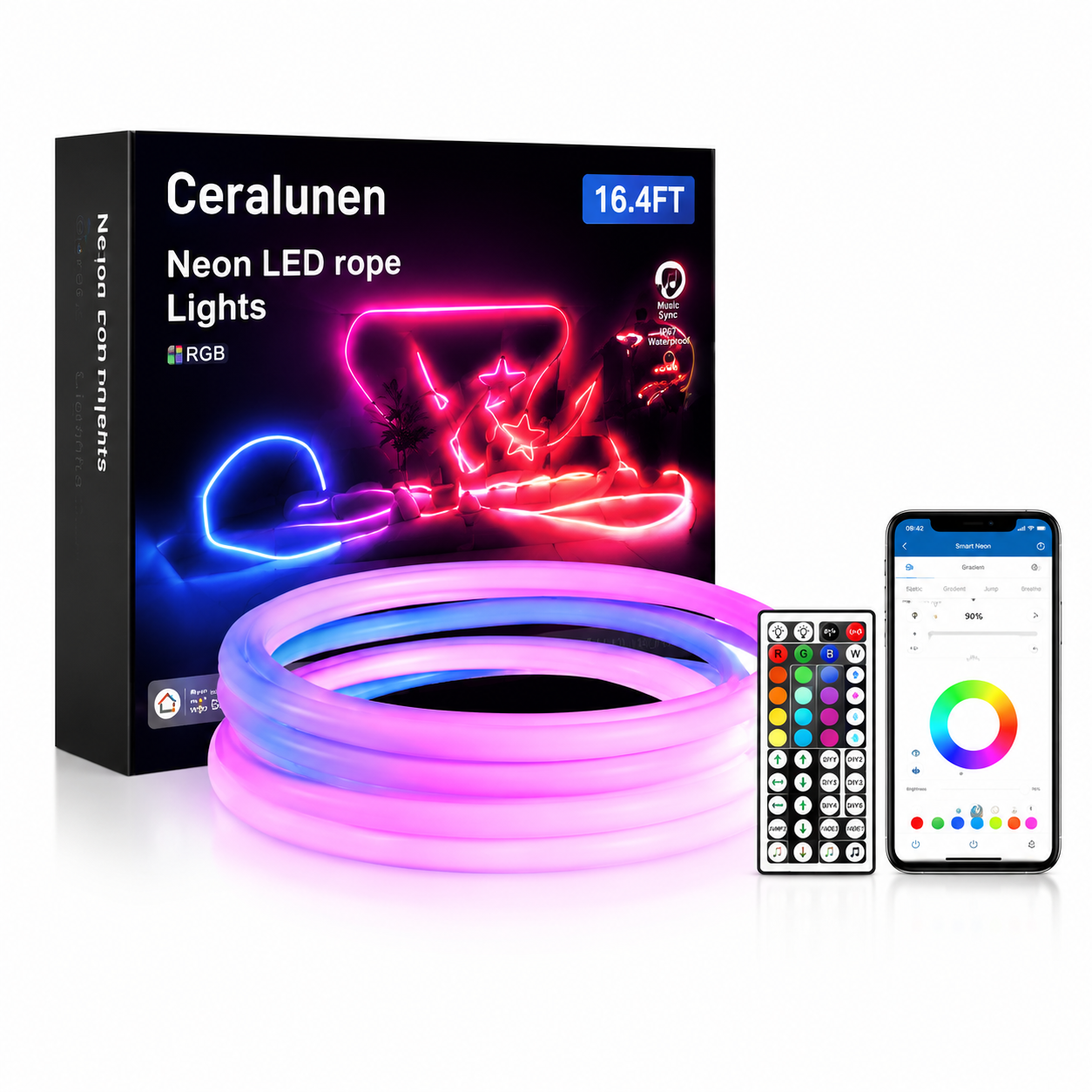 Ceralunen™ NeonFlow Flexible RGB Rope Light